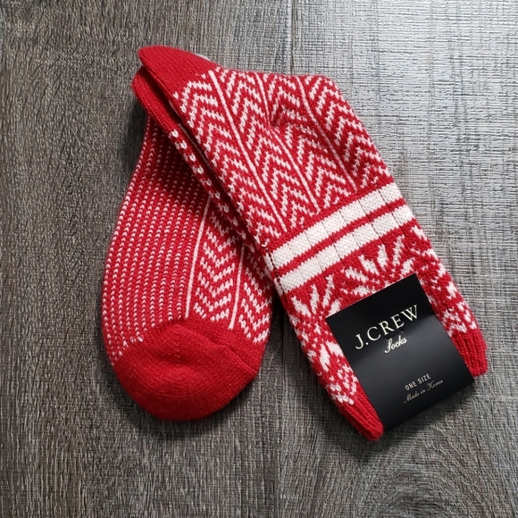 J. Crew Accessories - J. Crew trouser sock in Snowflake Fair Isle